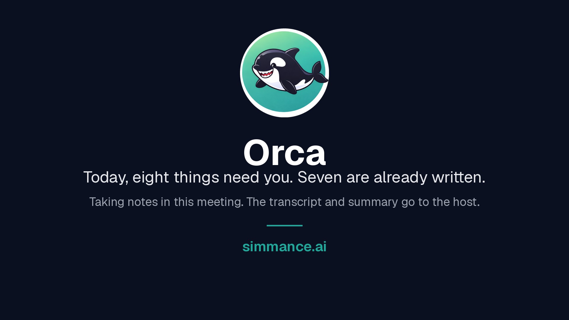 Orca notetaker